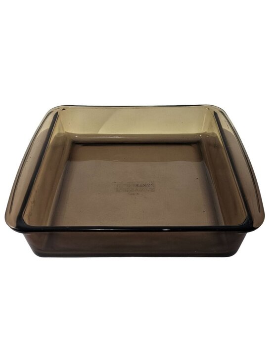 Pyrex Other - Pyrex Square Brown Baking Dish 8" Fireside glass casserole 2lt/qt cake pan 222